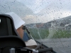 Landung im Regen